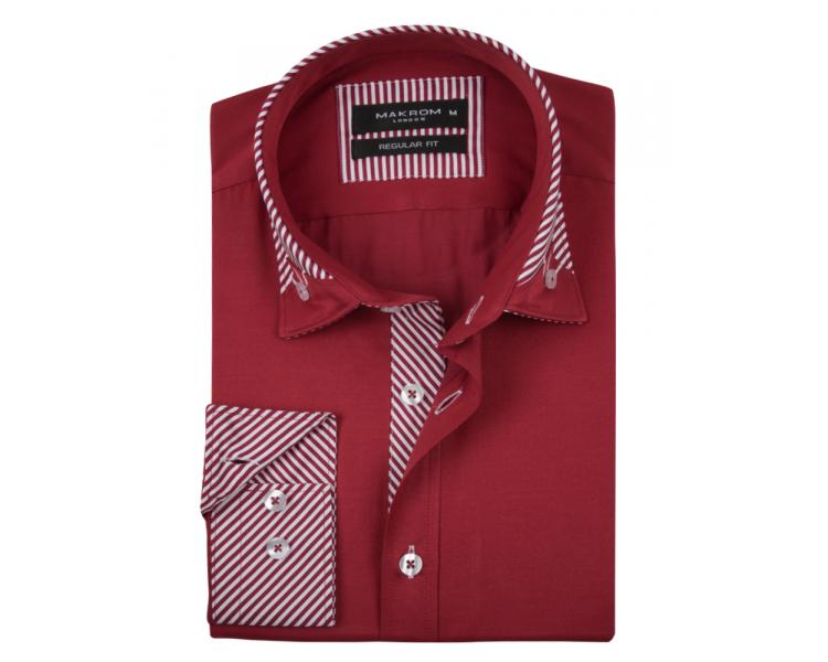 SL 5759 Punane triibuliste detailidega triiksärk Meeste triiksärgid